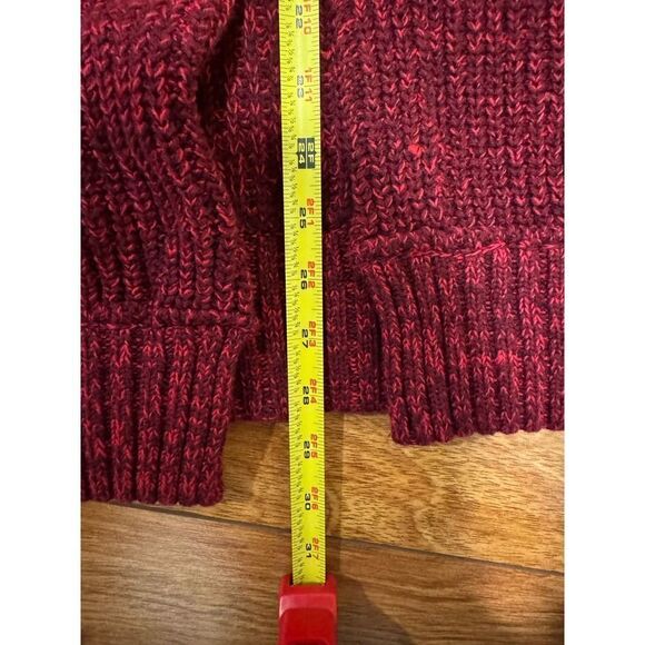 Free People High Hopes Burgundy Marled Drop Shoulder Open Cardigan Size Small - Picture 7 of 9